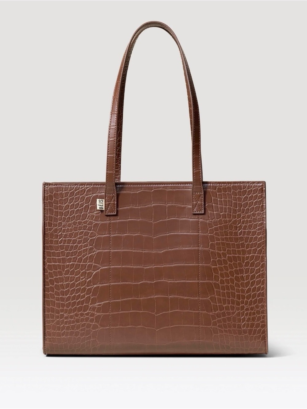 BEIS- The Work Tote in Maple Croc